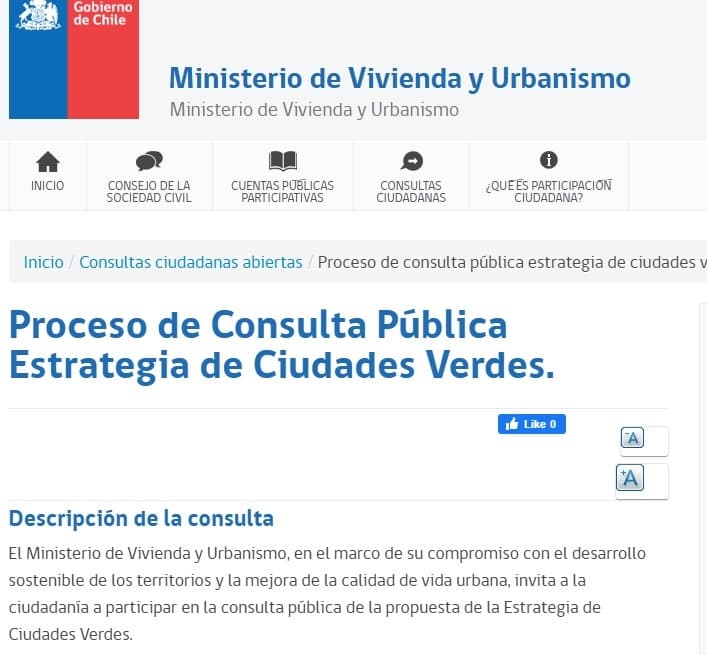 Consulta Pública Anteproyecto de Estrategia de Ciudades Verdes